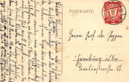 Danzig Langgasse mit Rathaus Danzig Briefmarke Postkarte 1927