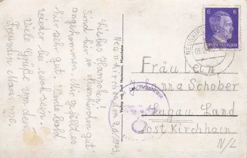Peter-Friedhofen-Haus in Neunkirchen Saarland Postkarte AK 1943