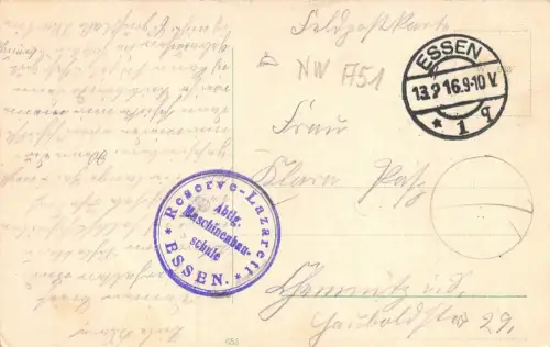 Essen Städtischer Saalbau Feldpostkarte AK 1916