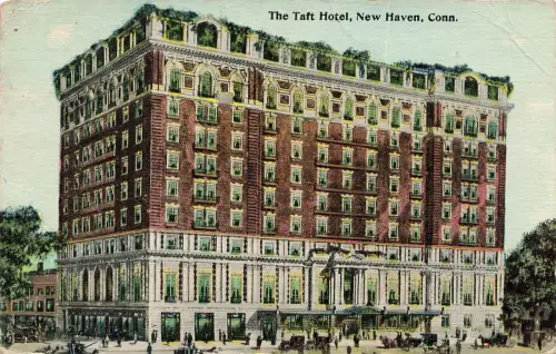 The Taft Hotel in New Haven Connecticut USA Postkarte AK 1911