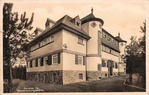Walderholungsstätte in Zwickau Sachsen Postkarte AK 1937