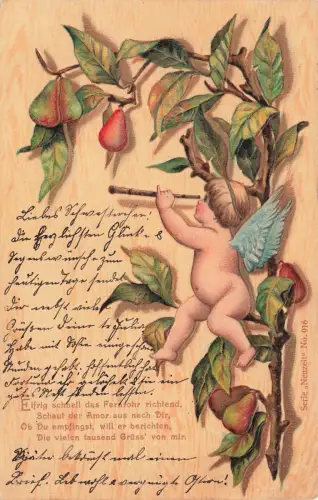 Eifrig schnell das Fernrohr richtend, Schaut der Armor aus Postkarte AK 1902