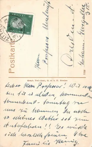 Zittau Äußere Weber Strasse Postkarte 1928