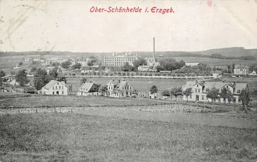 Sommerfrische Ober-Schönheide Erzgebirge Sachsen Postkarte AK 1924