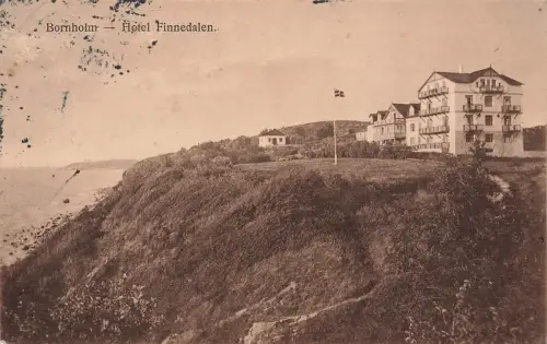Hotel Finnedalen Bornholm Dänemark Postkarte AK 1925
