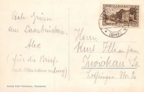 Saar-Kraftwerk bei Mettlach Saarland Postkarte AK 1938