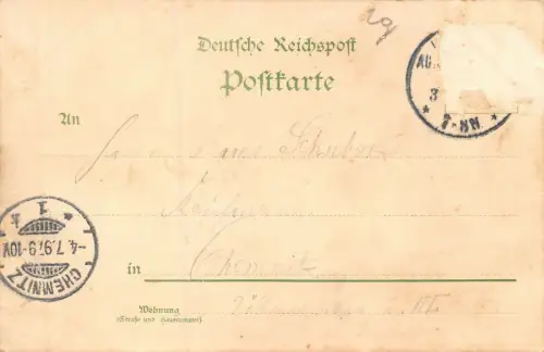 Leipzig Sächsisch-Thüringische Industrie-u Gewerbe-Ausstellung Postkarte AK 1897