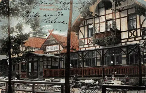 Chemnitz Waldschänke Postkarte 1912