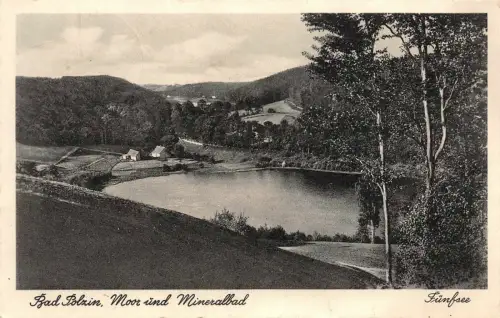 Bad Polzin (Połczyn-Zdrój) Moor und Mineralbad Fünfsee AK 1940