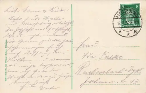 Ansicht Neptun-Brunnen in Merseburg Sachsen-Anhalt Postkarte AK 1927