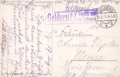 Der russische Feldzug Morgenrot in Feindesland Soldat Postkarte AK 1915