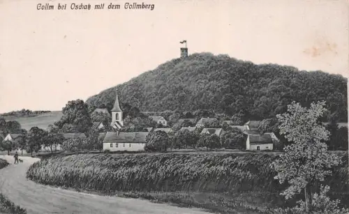 Collm bei Oschatz mit dem Collmberg Postkarte AK