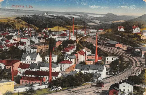 Roßwein i. Sa. Ansicht Postkarte AK