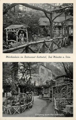 Märchenhain im Restaurant Huttental Bad Münster a. Stein Postkarte AK