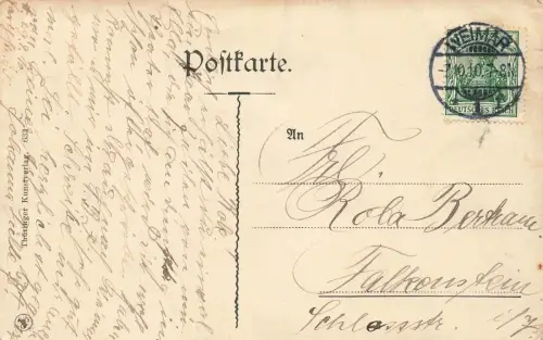 Gesamtansicht von Weimar Thüringen Postkarte AK 1910