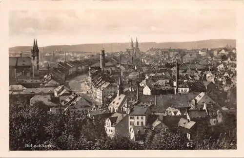 Hof a. d. Saale Ansicht Postkarte AK 1938
