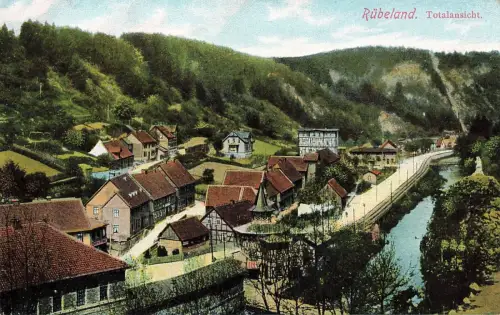 Totalansicht vom Rübeland Harz Sachsen-Anhalt Postkarte AK