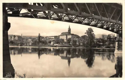Leitmeritz a. d. Elbe Sudetengau Elbebrücke Dom AK 1910