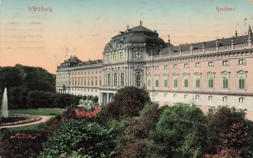 Residenz in Würzburg Bayern Postkarte AK 1917