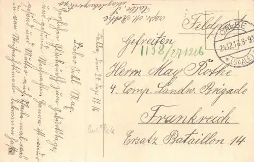 Herzliche Weihnachtsgrüße ! Patriotika Postkarte AK 1916