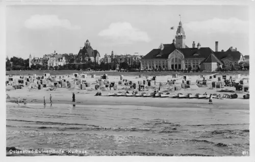 Ostseebad Swinemünde (Świnoujście) Kurhaus Postkarte