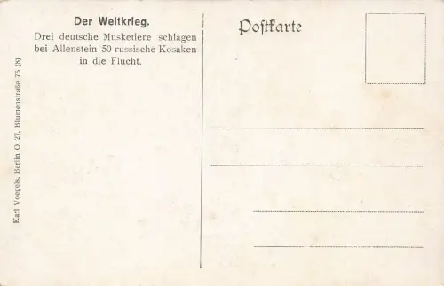 Die drei Musketiere von Allenstein Der Weltkrieg Patriotika Postkarte AK