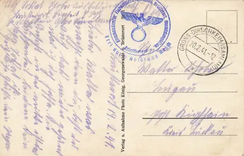 Flakartillerie-Schiessplatz-Brüsterort Majak Ostpreussen Postkarte AK 1941