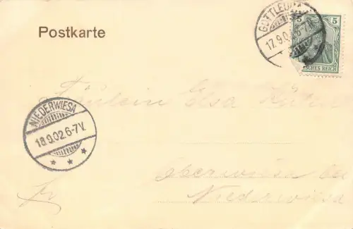 Blick auf Bad Gottleuba Postkarte 1902