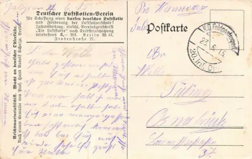 Reichsmarineluftschiff Wacht an deutscher Ostseeküste Patriotika AK 1915