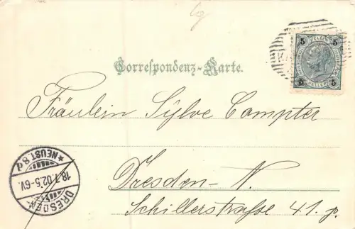 Karlsbad (Karlovy Vary) Der Marktbrunnen Böhmen Postkarte AK 1902