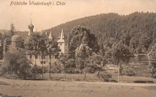 Fröhliche Wiederkunft i. Thür. Postkarte AK 1930