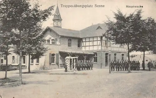 Hauptwache bei Truppenübungsplatz bei Senne Patriotika Postkarte AK 1918