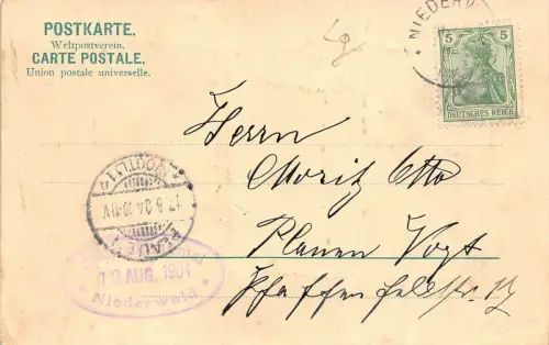 Nationaldenkmal auf dem Niederwald AK geprägt 1904