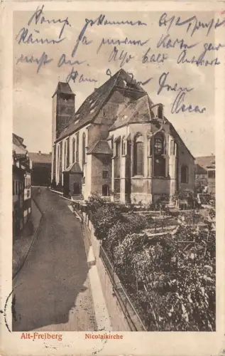 Alt-Freiberg Nicolaikirche Feldpostkarte AK 1915