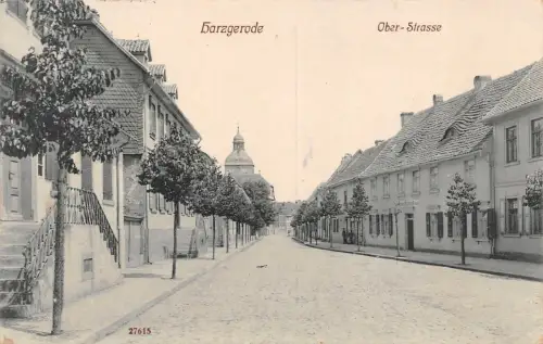 Ober-Straße Harzgerode Marinekorps Sachsen-Anhalt Postkarte AK 1916