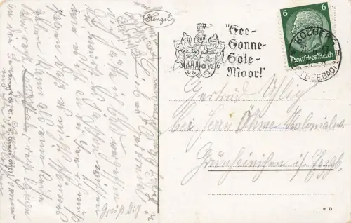 Kaiserplatz in Ostseebad Kolberg Pommern Postkarte AK 1937