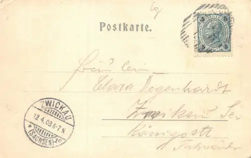 Reichenberg Rathhaus Postkarte AK 1903