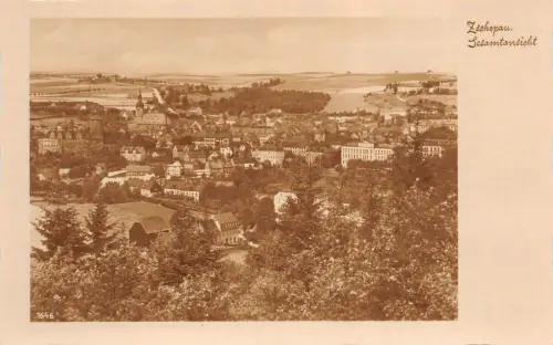 Stadtansicht Zschopau Sachsen Postkarte AK