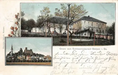 Stolpen Sachsen Schlossrestaurant AK 1903