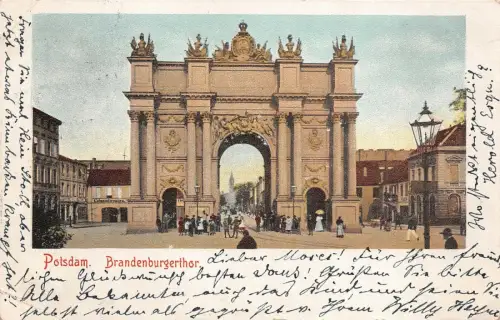 Potsdam Brandenburgerthor Postkarte 1901