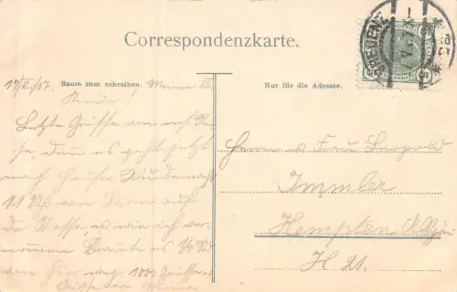 Bregenz a/B. Dampfer Postkarte AK 1907