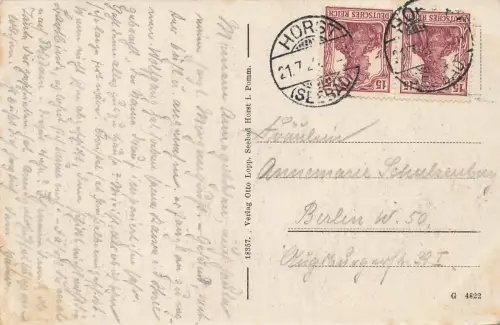 Seebad Horst i. Pomm. (Niechorze) Fischerhäuser Postkarte AK