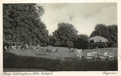 Krieger-Erholungsheim "Schloss Rathsfeld" Liegewiese AK