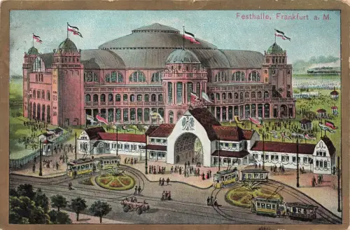 Ansicht Festhalle in Frankfurt am Main Hessen Postkarte AK 1908
