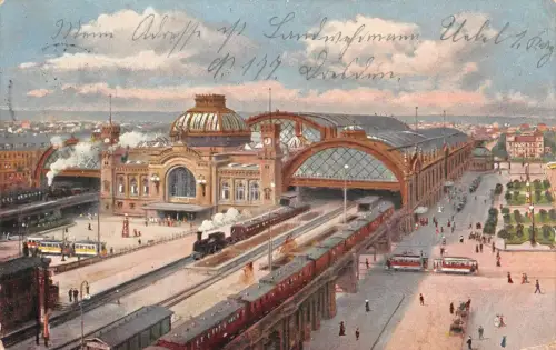 Dresden Hauptbahnhof AK 1913