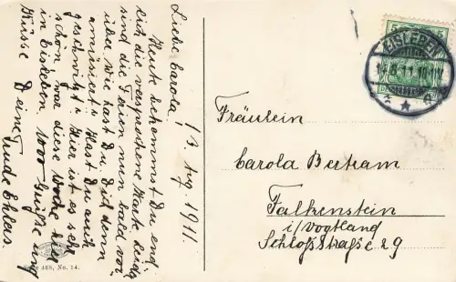 Luthers Sterbehaus in Eisleben Sachsen-Anhalt Postkarte AK 1911