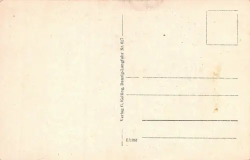 Danzig Langgasse mit Rathaus Postkarte