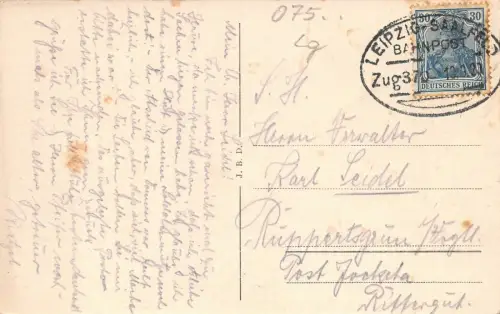 Fürstlicher Kuchengarten Gera-Reuss Thüringen Postkarte AK 1920