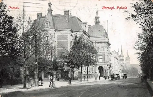Herzog Palais Dessau Sachsen-Anhalt Postkarte AK 1914