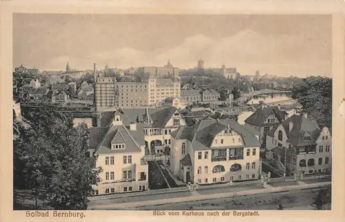 Stadtansicht Blick vom Kurhaus Solbad Bernburg Sachsen-Anhalt Postkarte
